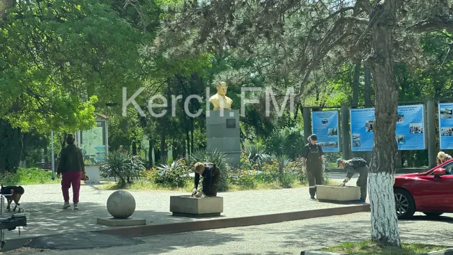 Новости Керчи: В Молодежном парке Керчи начали высаживать цветы