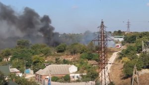 Керчанин снял видео пожара в Аршинцево