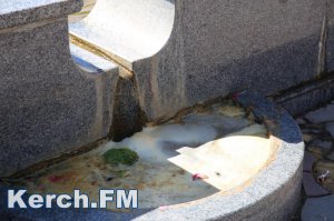 Керчане продолжают жаловаться на грязный фонтан в центре