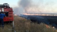 Новости » Общество: В Горностаевке спасатели полчаса тушили возгорание травы