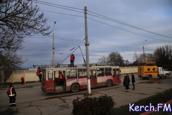 В Керчи  до 14 апреля остановлено троллейбусное движение
