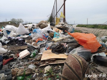 На городской полигон в Керчи сваливают мусор через дыру в заборе