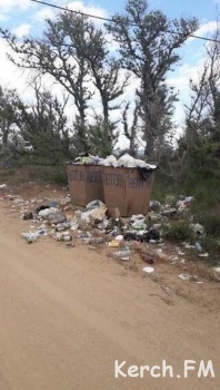 В районе горпляжа Керчи не вывозят мусор