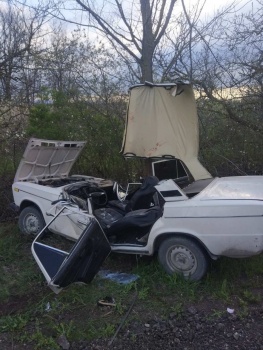 В Крыму ВАЗ врезался в дерево, пострадали двое
