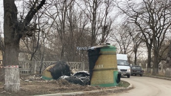 Сгоревшие резервуары на Котовского в Керчи так и не вывезли