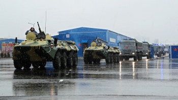 В Крыму  ввели в эксплуатацию стоянку вооружения и техники модульного городка ОМОН «Беркут»