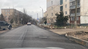 В Керчи заасфальтировали дорогу на ул. Рыбаков
