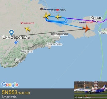 Летевшие в Крым самолеты ушли на запасные аэродромы