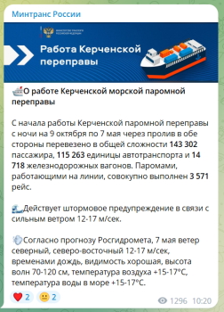 В Керченском проливе объявили штормовое предупреждение из-за сильного ветра