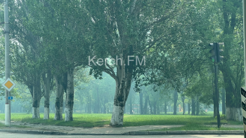 Район Войкова в Керчи окутал дымовой туман
