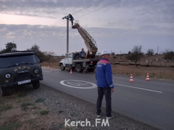 Пожар в районе ЖРК Керчи стал причиной обрыва электропроводов