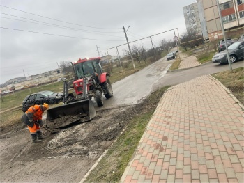 Перерытые керченские дороги начали восстанавливать