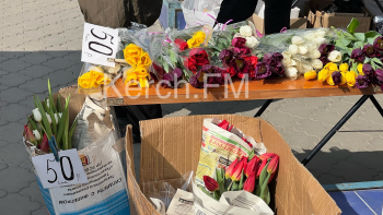 Праздник закончился: тюльпаны в Керчи начали распродавать
